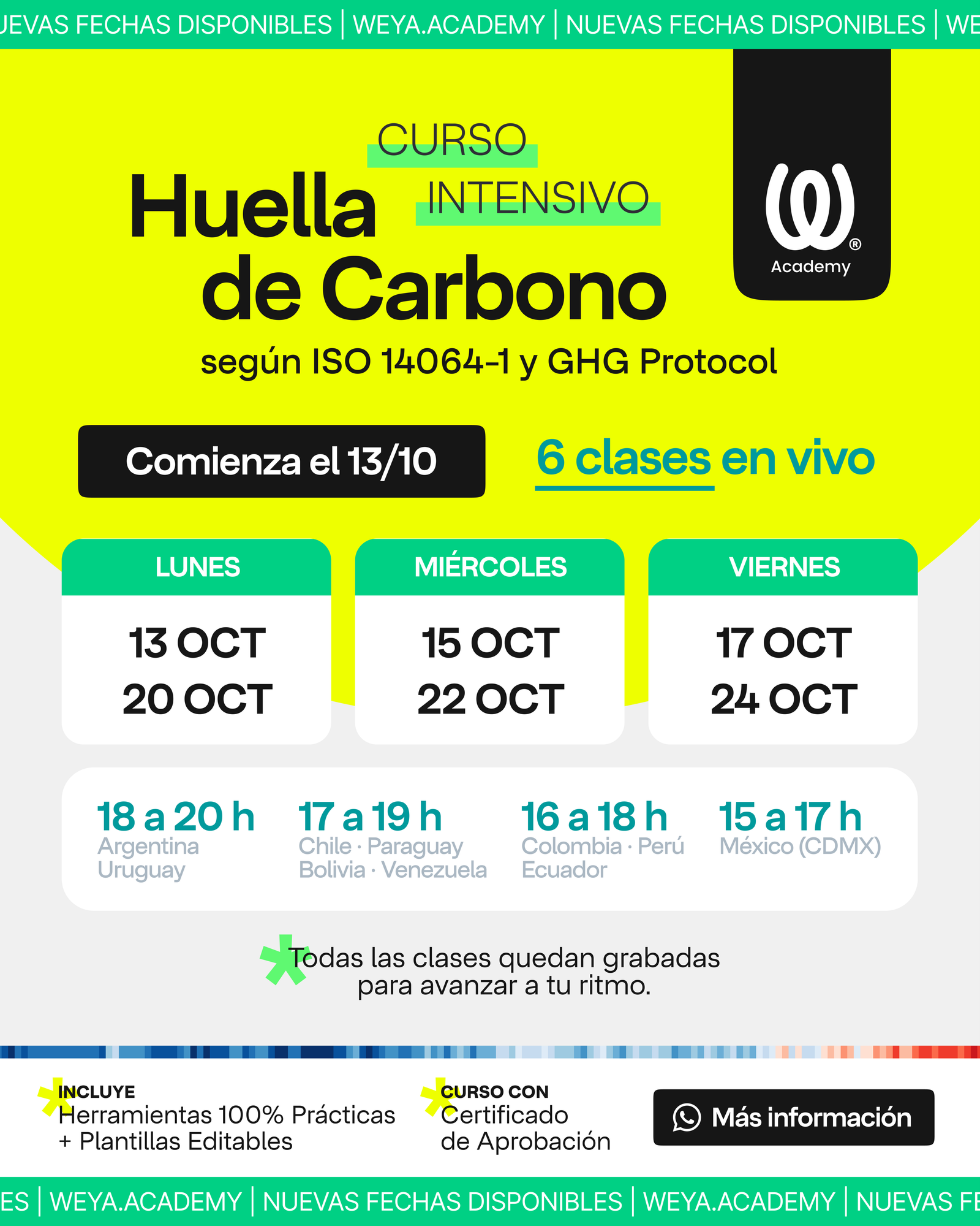 Curso intensivo Huella de Carbono ~ Comienza 13 de octubre de 2025