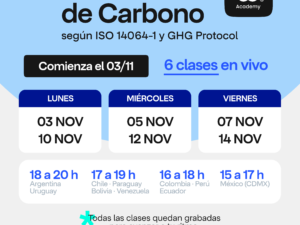 Curso intensivo Huella de Carbono ~ Comienza 3 de noviembre de 2025