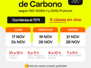Curso intensivo Huella de Carbono ~ Comienza 17 de noviembre de 2025